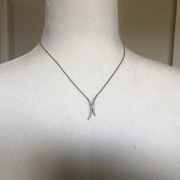 Price Drop!! INC Silver Necklace - Simple but Intriguing! - Picture 1 of 3
